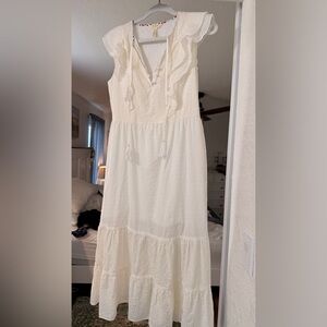 Matilda Jane Midi Off-White Ruffled Dress